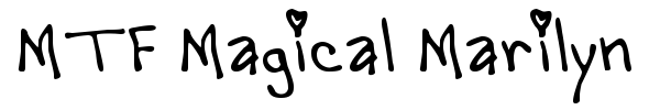 MTF Magical Marilyn font preview